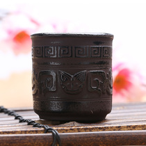 Great Han Cup day style retro cast iron tea cup ancient grain mug cup cushion home handmade iron art tea cup tea cup