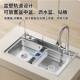 Japanese-Style Large Single-Slot Sus304 Thickened Stainless Steel 3D Rice Grain Pattern Kitchen Sink Dishwashing Basin for Home Use