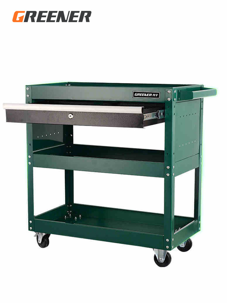 Green Forest Steam Repair Repair Work Car Triple Trolley Multifunction Parts Car Mobile Repair Car Tool Shelf Layer