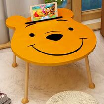 Cute cartoon childrens student desk small table bed table simple home folding table bedroom sitting learning table