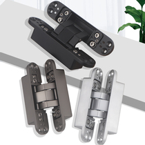 Invisible door hinges universal hidden door three-dimensional adjustable bedroom wooden door folding door hinges hardware accessories