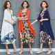 2023 Summer Loose Two-piece Cotton and Linen Suit Dress 200 Jin Fat Girl Belly Covering Belly Cotton Silk Long Skirt