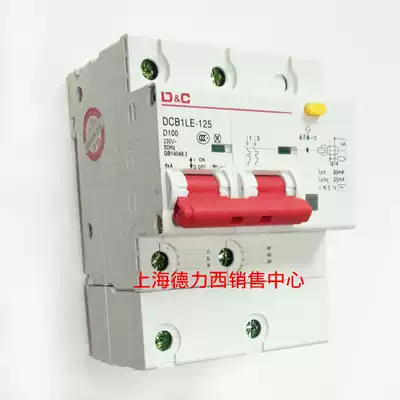 DCB1LE household 100a leakage protection switch 2p high-power leakage treasure 220V two-item electrical security device 125A safety