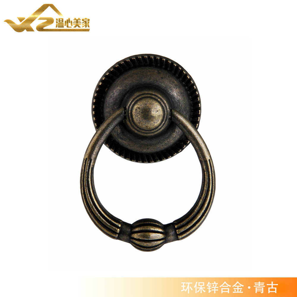 The American Antique Big Rings Handle Eurostyle Wardrobe Whole Cupboard?Door desk drawer with handle green bronze