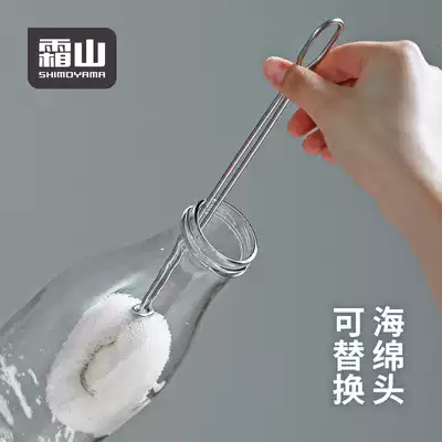 Shanshan stainless steel handle extended sponge cup brush Kitchen thermos cup washing cup brush Cold water pot bottle brush