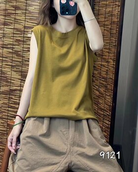 All-match casual simple literary vest top