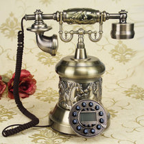 European-style telephone antique craft phone old antique turntable rotary dial home rope fixed phone