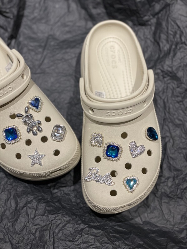 Original "Blue Lover" Crocs Shoe Universal Accessory 3D Shoe Charms Compatible with Crocs Shoe Clips, Detachable