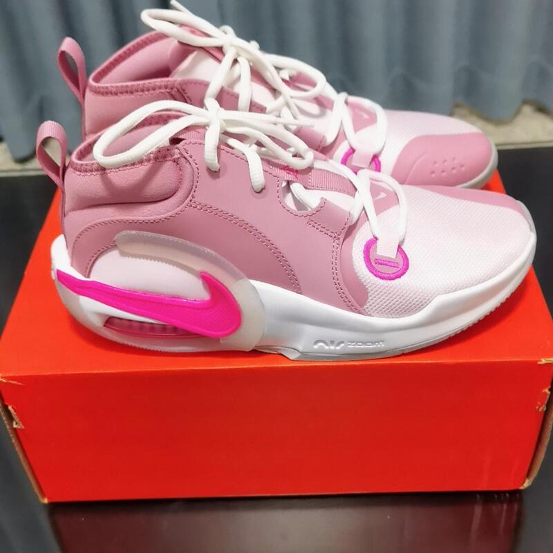 Authentic Nike Boys' and Girls' Shoes, New Air Zoom Air-Cushioned Shock-Absorbing Youth Basketball Shoes Fb2689