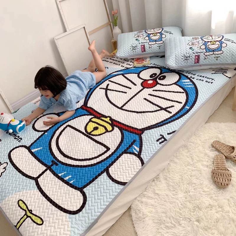 Cartoon bộ đôi một giấc mơ mat điều Tencel Ruanxi rửa ba mảnh gấp đơn hoặc kép giường 1,5m 1.8m - Thảm mùa hè mua chiếu tre