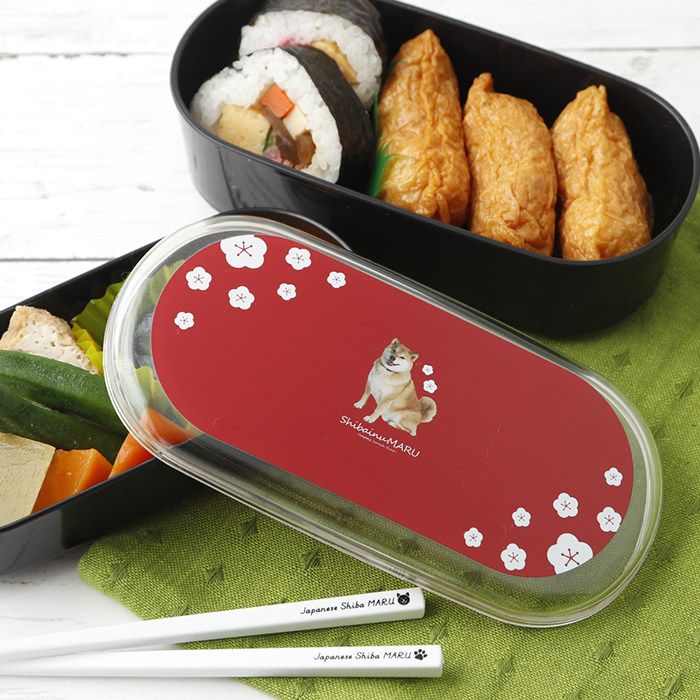 (Japan) Cherry Blossom Season Limited Japanese Productive Chai Dog Maru Cherry Blossom Double Layer Microwave Lunch Box Lunch Box