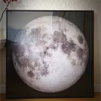 Round Earth 1000 piece FourPoint Apollo moon puzzle mounted square frame 500 picture frame