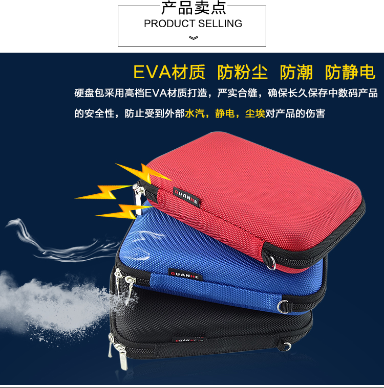 Chống sốc gói kỹ thuật số nhập học gói đĩa cứng di động U đĩa U Shield sạc điện thoại di động đa chức năng lưu trữ gói gói bảo vệ tay - Lưu trữ cho sản phẩm kỹ thuật số hộp đựng tai nghe airpod