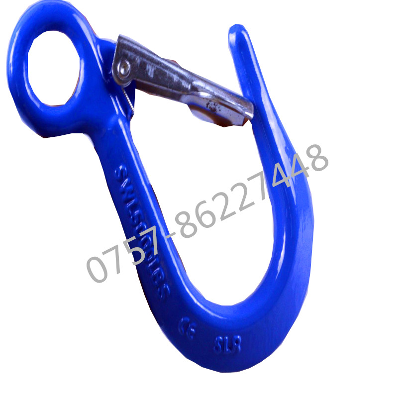 Steel pipe hook sharp mouth hook 1T Cargo hook Divine Force Sign Blue Ring Eye Hanger Wide Mouth Hook American Ring Eye Hook Strength Hook