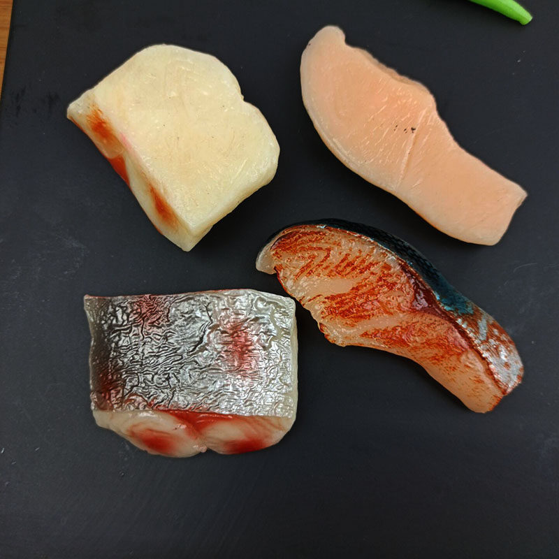 Simulation fish fillet model food play model plastic fish piece decoration play house toy model room decoration props