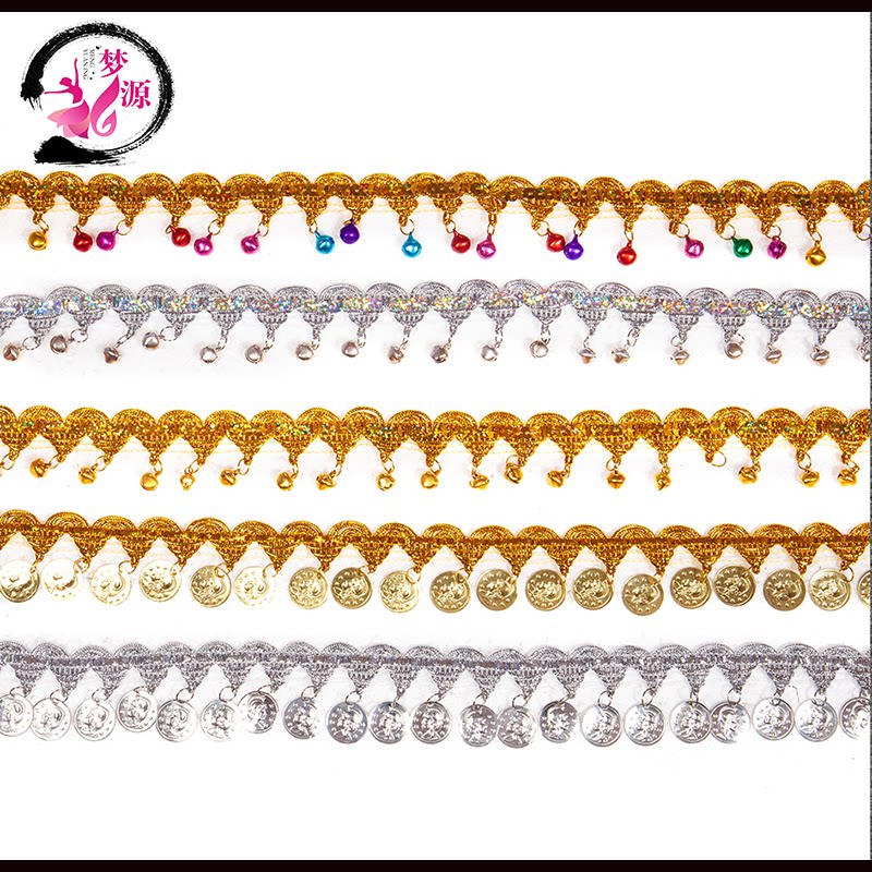 Pagoda hanging ears bell gold coins floral side stage acting out of clothing accessories accessories DIY handmade headwear accessories lace