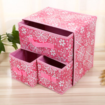 Cute baby clothing storage box Baby finishing box Drawer box to put things storage cabinet Fabric small