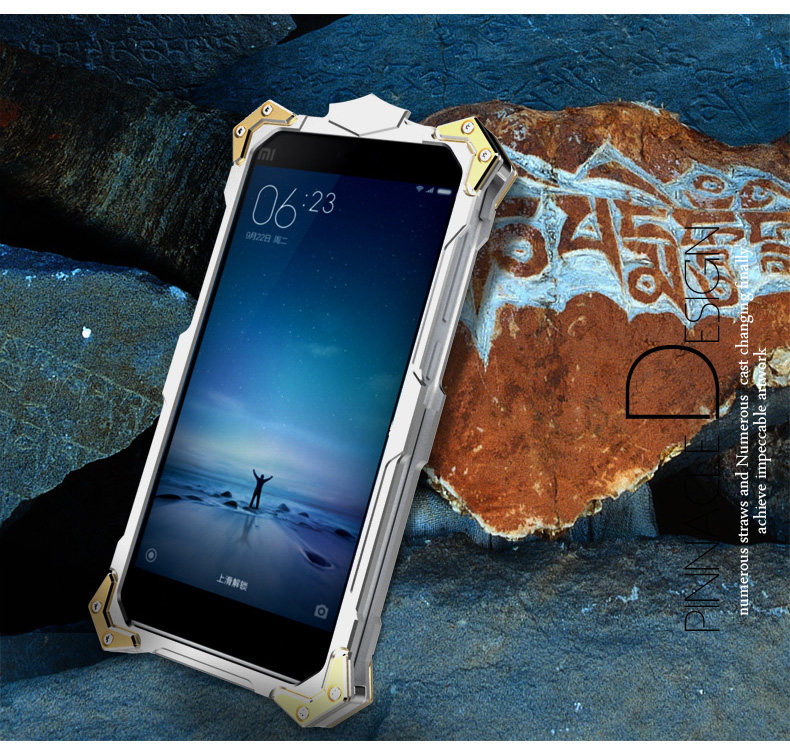 SIMON THOR Aviation Aluminum Alloy Shockproof Armor Metal Case Cover for Xiaomi Mi 4C/4i
