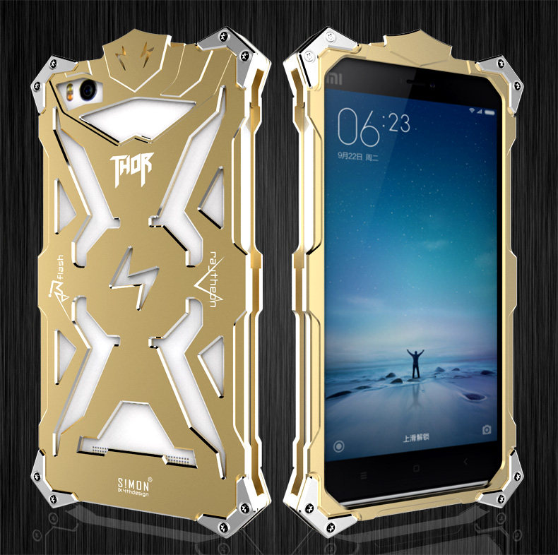 SIMON THOR Aviation Aluminum Alloy Shockproof Armor Metal Case Cover for Xiaomi Mi 4C/4i