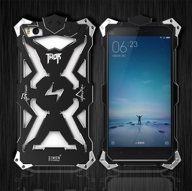 SIMON THOR Aviation Aluminum Alloy Shockproof Armor Metal Case Cover for Xiaomi Mi 4C/4i