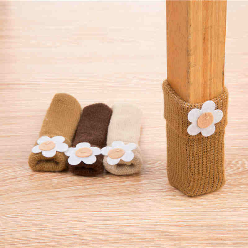 Knitted table and chair leg cover tea table foot cover chair foot cover stool foot cover table and chair foot cover thickened 16 only
