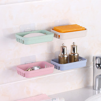 Suction cup wall-mounted soap rack toilet soap holder soap holder box free of punching wall-mounted drain soap box bathroom