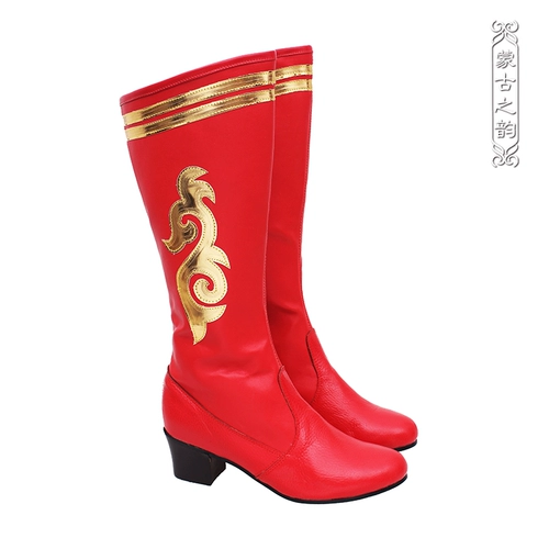 Монгольские танцевальные сапоги Ladies для взрослых взрослые сапоги для меньшинства лошади с танцы танцующие женские туфли ручной работы вручную