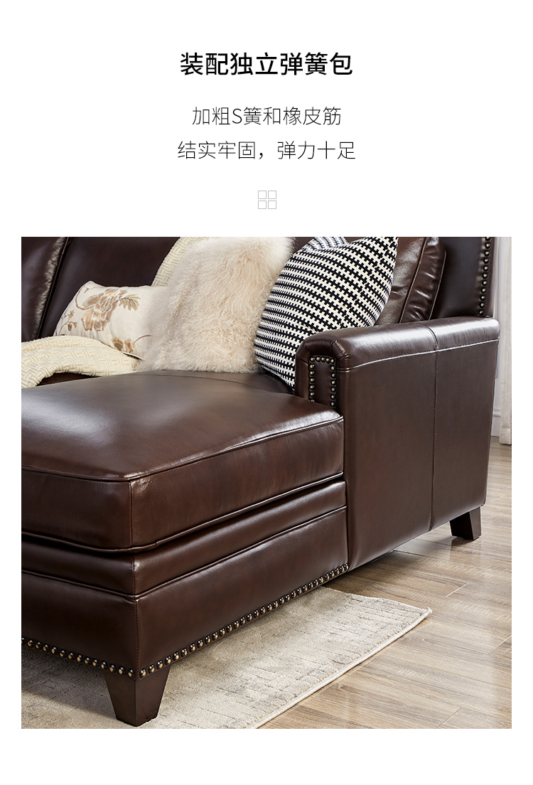 LUX Vatican Nghệ thuật tặng nước Mỹ lớp đầu tiên của da góc Arts sofa cắn da phòng khách căn hộ hiện đại hình chữ L lớn - Ghế sô pha sofa góc