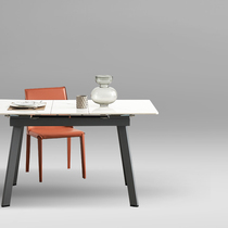 Youfan art art Nordic rock plate telescopic table household small apartment multi-functional stretch folding rectangular dining table
