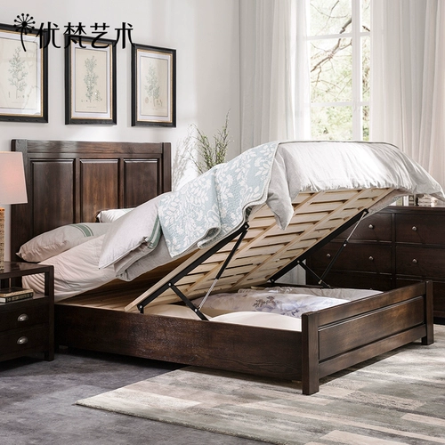 Youfan Art Caron Американская сельская кровать вода Quate Liu двуспальная кровать 1 Можно 8 кровать 1.5 Свадебная спальня 078H 078H