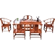Đồ nội thất bằng gỗ gụ Mingtianxia Bàn trà gỗ cẩm lai và ghế kết hợp gỗ đàn hương đỏ nhím Trung Quốc căn hộ nhỏ Bàn trà Kung Fu - Bàn trà