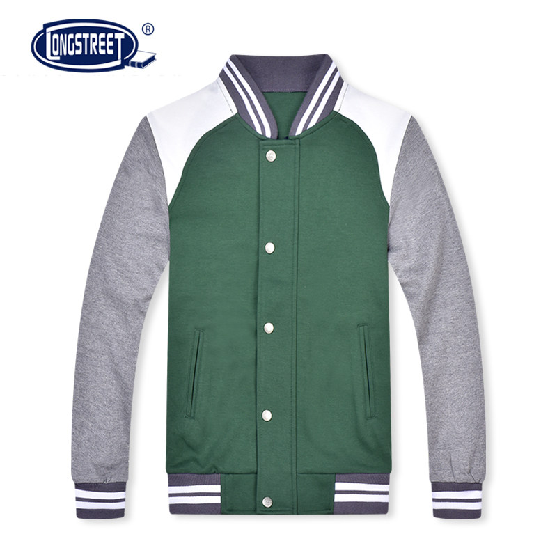 (Lan Shi) dark green gray white color air layer sports top baseball uniform autumn new 16203