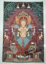 Maitreya Bodhisattva portrait painting Tibetan thangka Zen room study living room hotel club tea house restaurant decoration hanging painting
