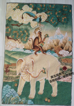 Tibetan Nepali thangka brocade machine embroidery painting four auspicious auspiciousness hanging painting banner mural entrance