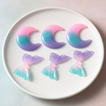 Butterfly Festival Moon Resin Accessories Homemade Cream Glue Cell Phone Shell Handmade Diy Material Crystal Drop Glue Decorations