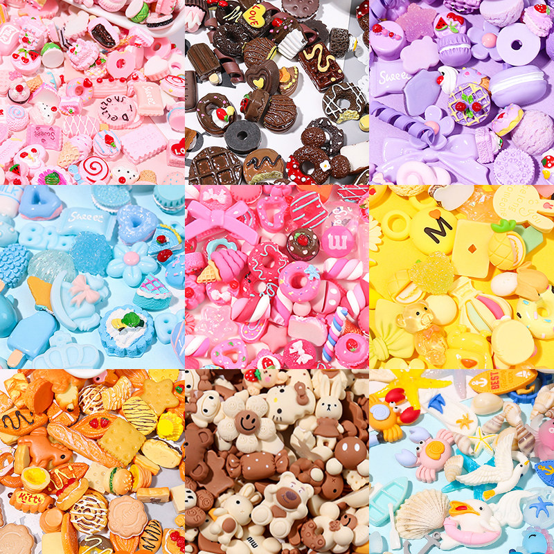 Resin Accessories Butterfly Love Macaron Accessories Cream Gum Mobile Case Diy Handmade Accessories Material Pack