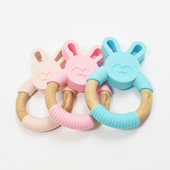 Gulpa glitterspice 아기 Teether 실리콘 아기 어금니 스틱 신생아 손 파악 씹는 장난감