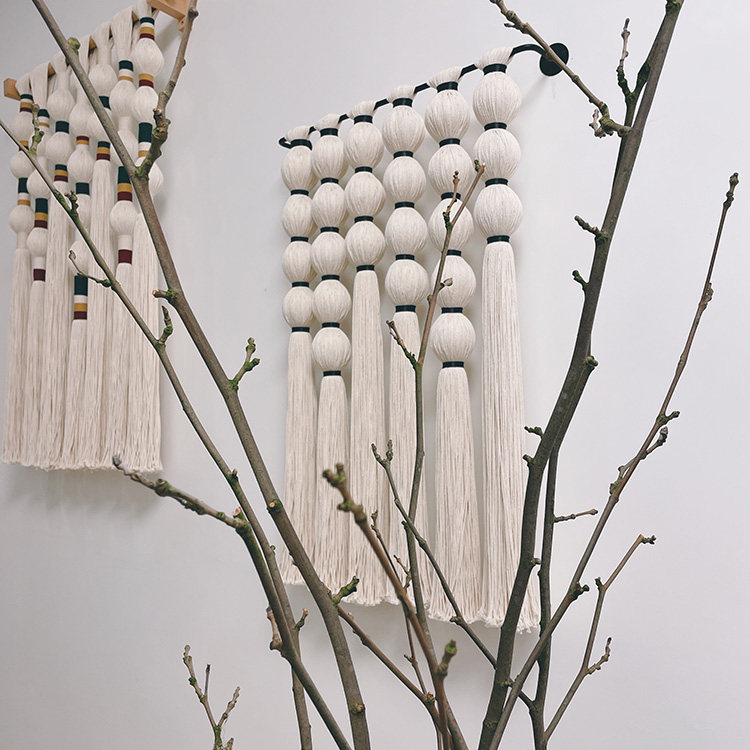 Гобелен 软装卧室玄关酒店流苏编织挂毯