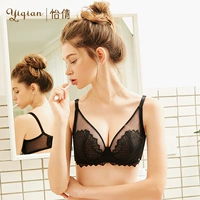 Yiqian đồ lót nữ mỏng phần ngực lớn cho thấy áo ngực thu thập nhỏ - Cộng với kích thước Bras