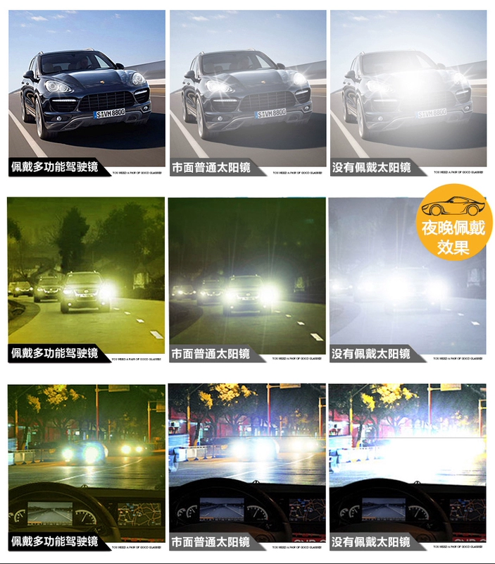 Ma Tie Fei Yan đa chức năng lái xe gương lái xe gương lái xe nam phân cực kính mát kính nhìn đêm kính mắt thời trang