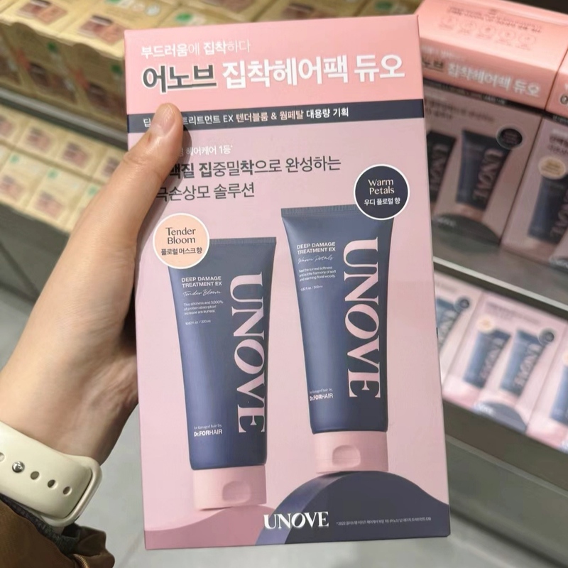 Korean Unove Protein Moisturizing Hair Mask Hair Oil Hair Care Spray Set Nutritional Essence Moisturizing Shampoo 500g