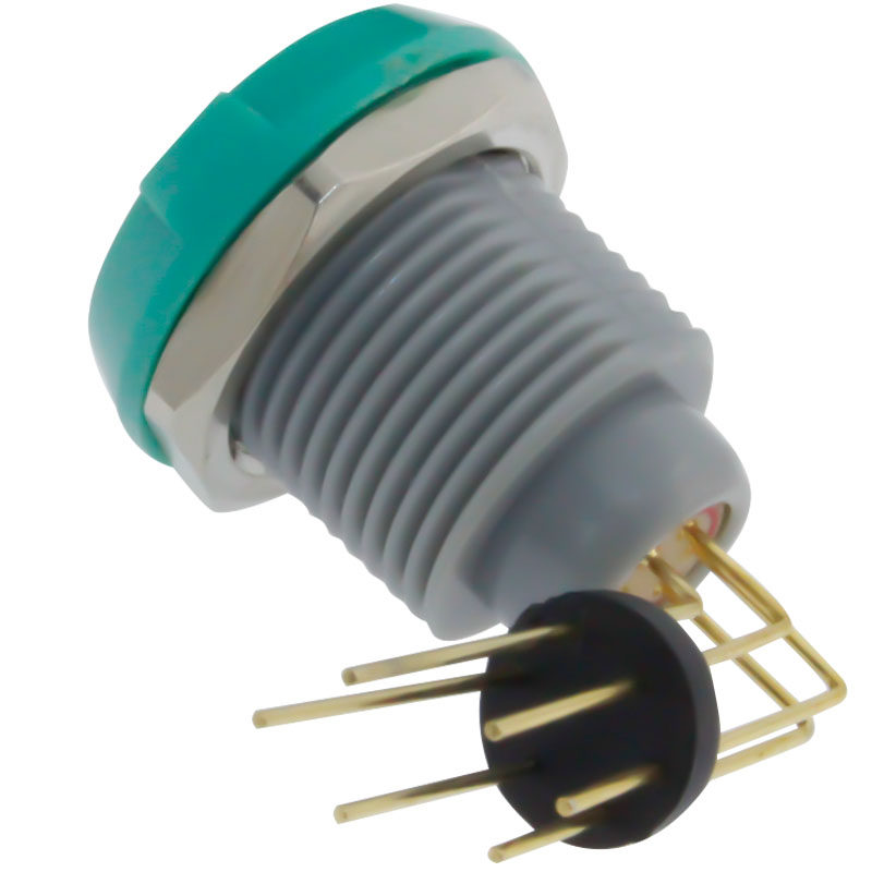 Plastic Boreholes M14 Self-Lock Aviation Inserts 90 Degrees Long Bent Pin PCB welding plate socket 7 Core 8 Core socket connector