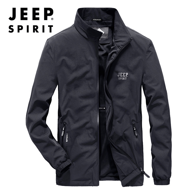 2019JEEP Spring and autumn new men's clothes standings casual eggplant men's gafei speed dry clip jersey tide increase code