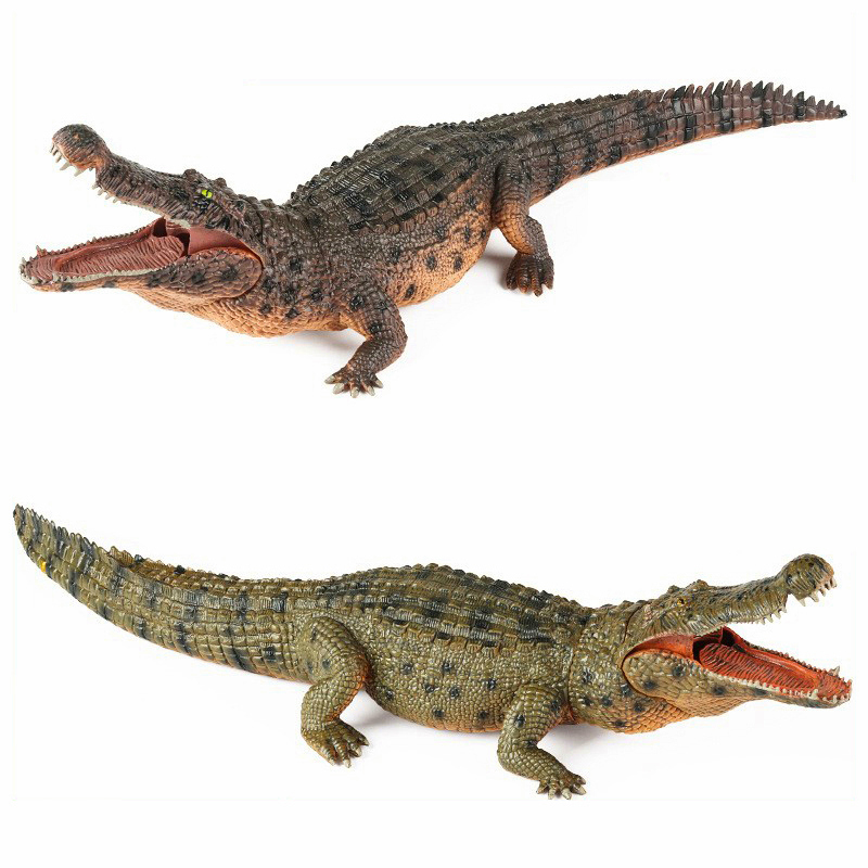 Simulated Crocodile Model, Long-Snouted Crocodile, Nile Crocodile, Wild Boar Crocodile, Children's Toy, Educational Cognitive Model Ornament
