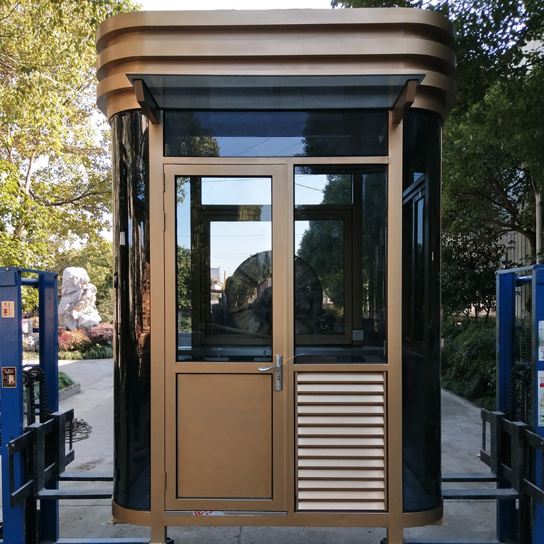 Manufacturer Direct Marketing Outdoor Policing Booth Security Booth Charging Kiosk Door Guard Kiosk Active Room Sales Kiosk Stainless Steel Posts