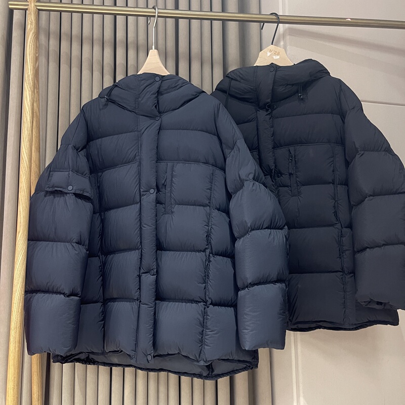 2026 Summer Model 25Qq-165 Hooded Korean Style Oversized down Jacket m Chest Size 130 Length 74 No Returns No Exchanges