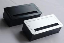 Multifunctional aluminum alloy panel brush clamshell desktop socket Multimedia wiring information box Table top integrated module