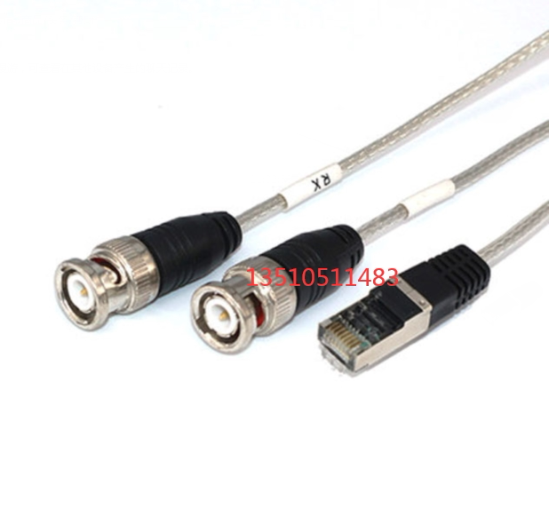 Rj45 to Dual Bnc Terminal Radio Frequency Coaxial 2m 2m 2m Connector Special Crystal Head to Q9 Signal Cable