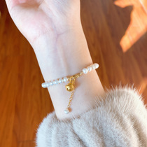 Zi can hang pendant natural pearl bracelet small red book American 14K GF bright simple Joker Gift