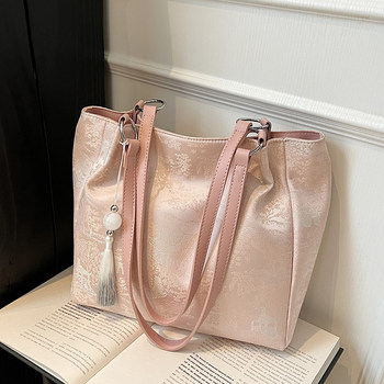 Fashionable chinese style large capacity tote bag for women